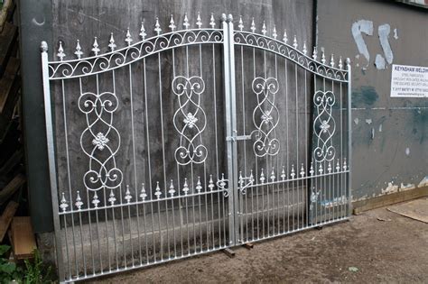 house garage gate metal|galvanized driveway gates.